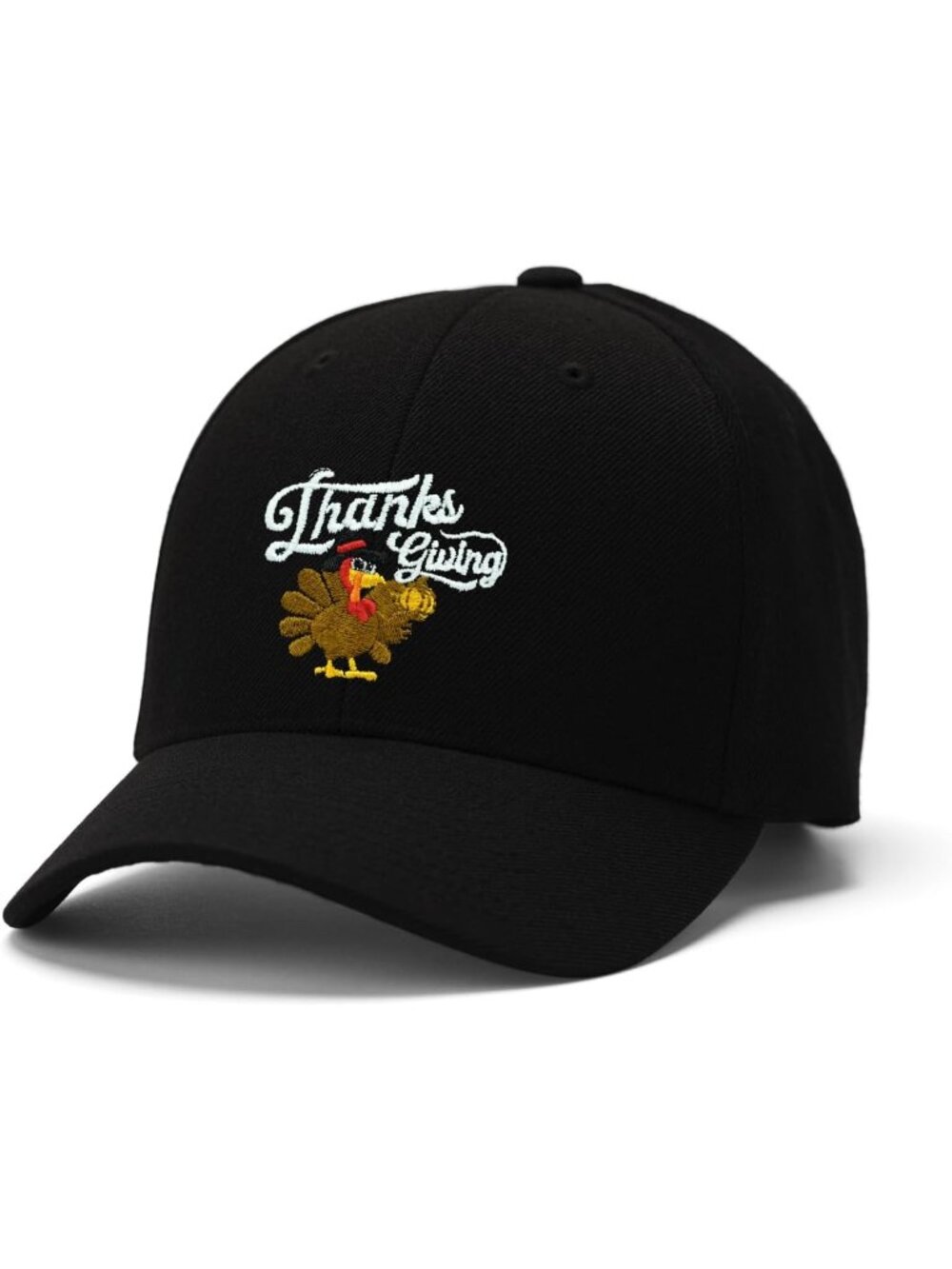 Unisax Black Thanksgiving Hellovean Embroidered Closure Cartoon Baseball Hats